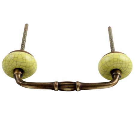 Lime Crackle Ceramic Bridge Handle 